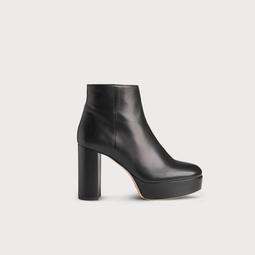 Katelyn Black Nappa Leather Ankle Boots