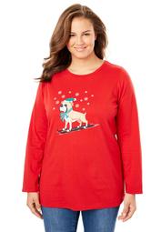 Plus Size Holiday Graphic Tee