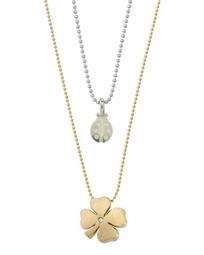 Little Luck Diamond Ladybug & Clover Necklace
