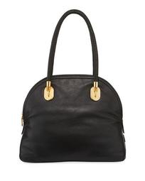 Benson Leather Dome Satchel Bag