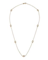 14k Diamond Oval-Station Necklace