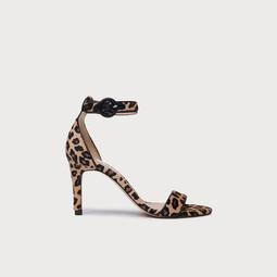 Dora Natural Leopard Haircalf Formal Sandals