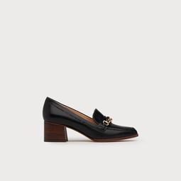 Retta Black Heeled Loafers