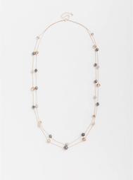 Rose Gold Layered Station Necklace