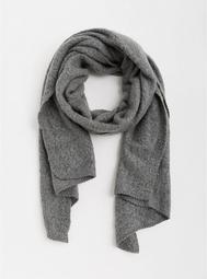 Grey Oblong Boucle Scarf