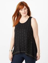 Plus Size Studded Top