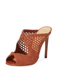 Tanny Woven Leather Mule Sandals