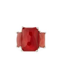 Rock Candy 3-Stone Ring in Carnelian, Size 6