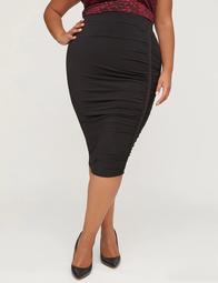 Curvy Collection Ruched Pencil Skirt