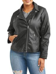 Women's Plus Size Car Leather Jacket