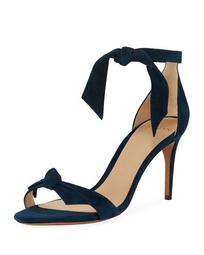 Clarita Ankle-Tie Suede Sandals