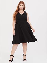 Special Occasion Black Fit & Flare Dress