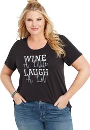 Plus Size Wine A Little Graphic Tee