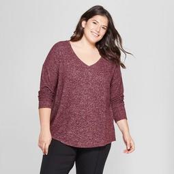 Women's Plus Size Long Sleeve Cozy Knit Top - A New Day™