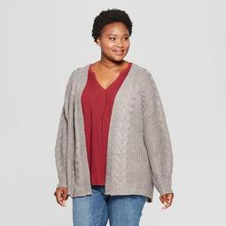 Women's Plus Size Cable Cardigan - Universal Thread™
