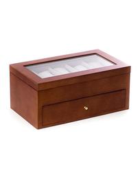 20-Compartment Cherry Wood Watch Box