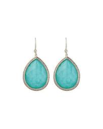 Stella Earrings in Turquoise Doublet with Diamonds