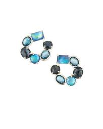 Rock Candy Front-Facing Mixed-Stone Earrings, Eclipse
