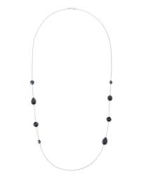 Lollipop Long 8-Stone Necklace w/ Diamonds, Hematite