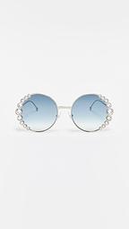 Round Crystal Sunglasses
