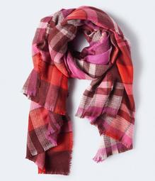 Plaid Woven Blanket Scarf