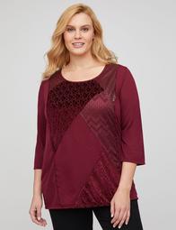 Mixed-Fabric Patchwork Top