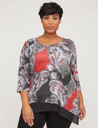 Sparkling Paisley Top with Strappy Back