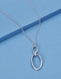 Metal Link Pendant Necklace