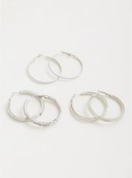 Multi Sparkle Hoop Earrings - Set of 3