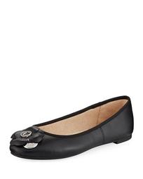 Cecilia Leather Flower Ballet Flats