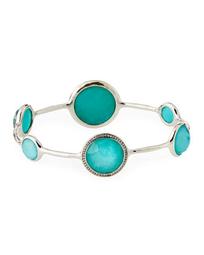 Stella Bangle in Turquoise Doublet with Diamonds