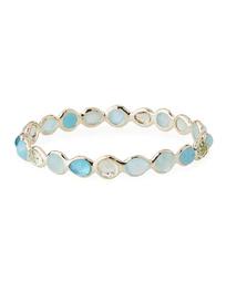 Rock Candy Silver All Around Bangle Bracelet in Light Blue