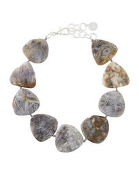 Agate Statement Necklace, Gray