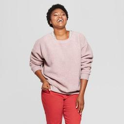 Women's Plus Size Long Sleeve Sherpa Sweatshirt - Universal Thread™