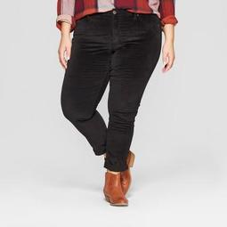Women's Plus Size Velvet Skinny Jeans - Universal Thread™ Black