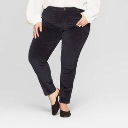 Women's Plus Size Velvet Skinny Jeans - Universal Thread™ Navy