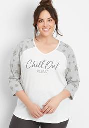 plus size chill out please graphic tee