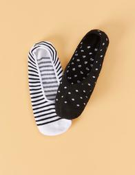 Foot Liners 2-Pack - Polka Dot & Striped
