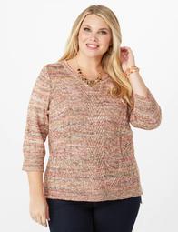 Plus Size Textured Sweater