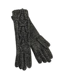 Diamond-Stitch Knit Long Gloves