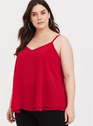 Sophie - Red Double Layer Swing Cami