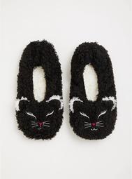 Black Cat Slipper Socks