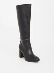 Black Faux Leather Boot (Wide Width & Wide Calf)