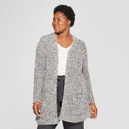 Women's Plus Size Long Sleeve Colored Boucle Open Cardigan - Universal Thread™ Gray