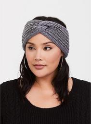 Grey Sparkle Knit Headband