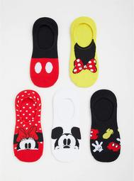 Disney Mickey Mouse & Minnie Mouse No-Show Socks - Pack of 5