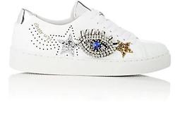 Embellished Leather Sneakers