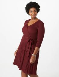 Plus Size Fit-and-Flare Sweater Dress