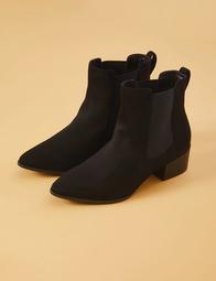 Faux Suede Side Gore Ankle Boot