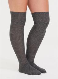 Ribbed Thigh High Socks - Pack of 2